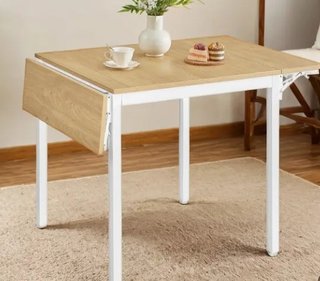 Mesa de comedor extensible madera y metal