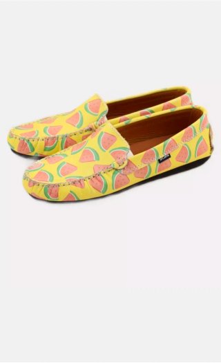 Zapatos planos mujer con estampado de sandía