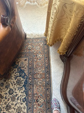 Tappeto persiano lana blu e marrone
