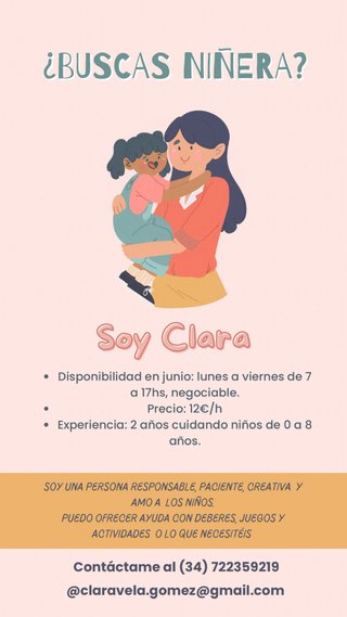 Cuidado de niños en verano.