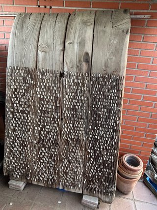 Trilla de madera antigua