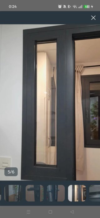 Puerta aluminio doble cristal Climalit