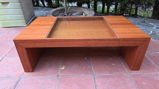Mesa de centro madera y cristal