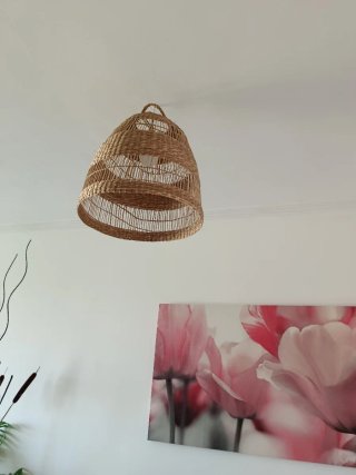 Juego 2 lámparas yute natural