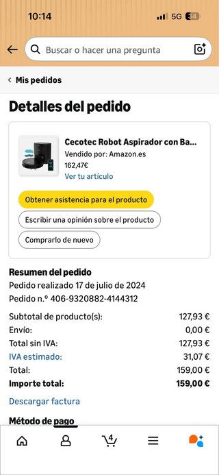 Robot Aspirador Cecotec Conga 2499