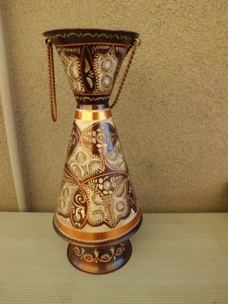 Vaso in rame decorato