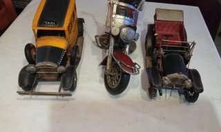 Moto y Coches Metálicos Decorativos