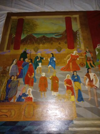 Pintura al óleo grande (juicio de salomon)