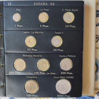 Monedas España J.Carlos I 1992 a 1999. Completo
