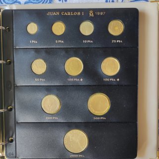 Monedas España J.Carlos I 1992 a 1999. Completo