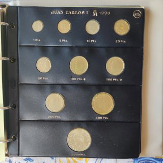 Monedas España J.Carlos I 1992 a 1999. Completo