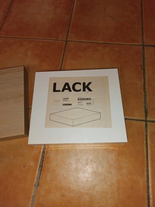 3 Estantes LACK IKEA 30x30 (Blanco y Roble)