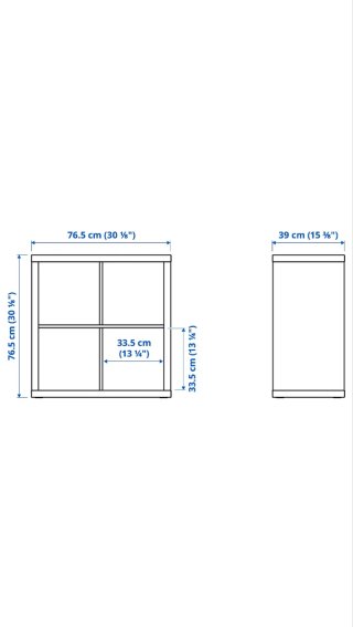 Estantería modular blanca 77x77
