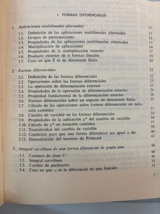 Libro Matemáticas Formas Diferenciales H. Cartan