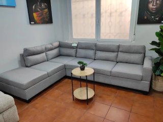 Sofá rinconera gris 270x200cm