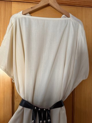 Túnica Romana Beige Negra Talla Única