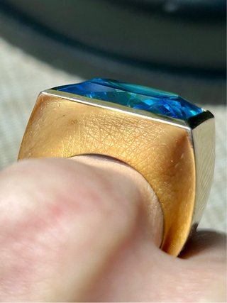 Anillo Luxenter Oro Zafiro Azul
