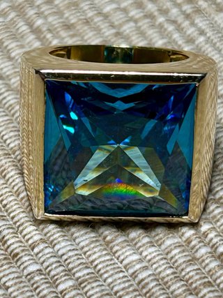 Anillo Luxenter Oro Zafiro Azul