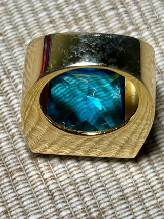 Anillo Luxenter Oro Zafiro Azul