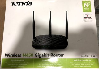 Router Tenda F452 Gigabit N450 Negro