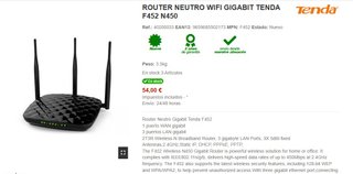 Router Tenda F452 Gigabit N450 Negro