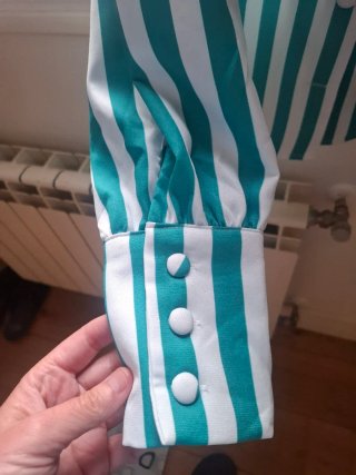 Blusa rayas verde y blanco