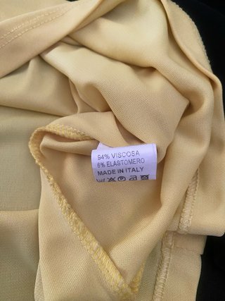 Blusa elegante nera/gialla taglia 54 italiana