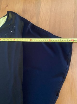 Blusa elegante nera/gialla taglia 54 italiana