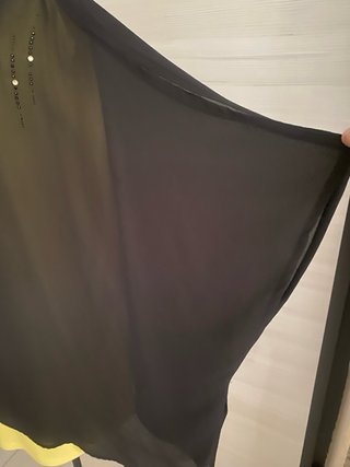 Blusa elegante nera/gialla taglia 54 italiana