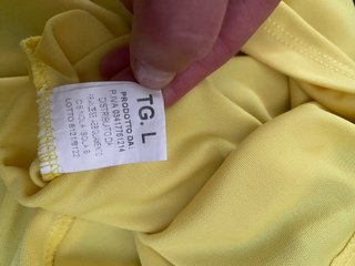 Blusa elegante nera/gialla taglia 54 italiana