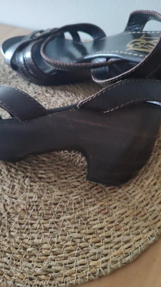 Sandalias Mango Cuña Marrón Talla 38