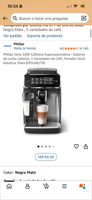 Cafetera Philips Serie 3200