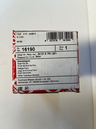 Pastillas de freno para coche (BMW)