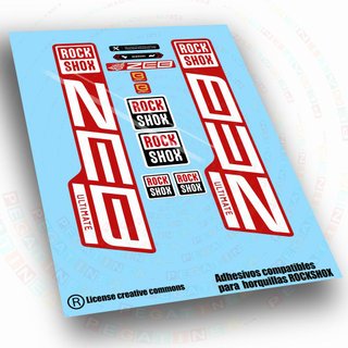 Adesivi Rock Shox Ultimate forcelle rosse 25-26 wp686