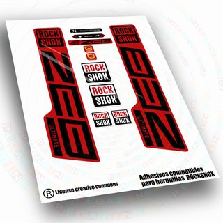 Adesivi Rock Shox Ultimate forcelle rosse 25-26 wp686