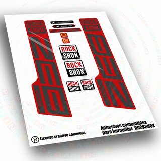 Adesivi Rock Shox Ultimate forcelle rosse 25-26 wp686