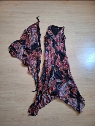 Vestido largo estampado