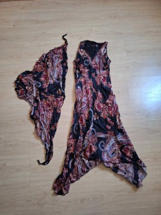 Vestido largo estampado