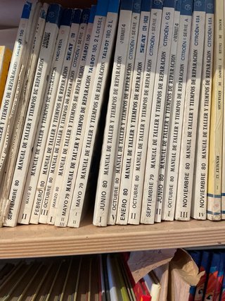 Libros de taller de coches antiguos