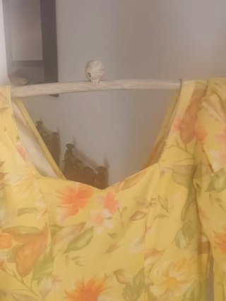 Vestido Flamenca Amarillo Flores