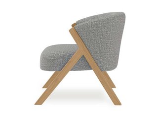 Sillón comedor moderno tela y madera