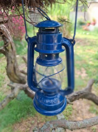 2 Lanterne vintage Blu e Giallo