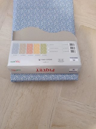 Copriletto singolo Piquet fantasia azzurro