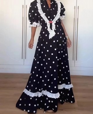 Bata Flamenca Romera Lunares S/M y L/XL