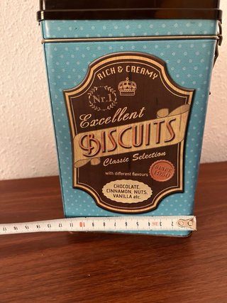 Caja Metálica Vintage Galletas Azul