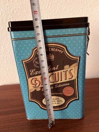 Caja Metálica Vintage Galletas Azul
