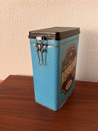 Caja Metálica Vintage Galletas Azul