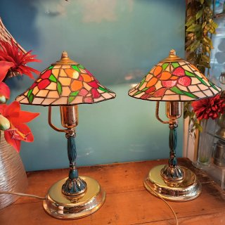 Lámparas Tiffany pie Bronce y laton vintage