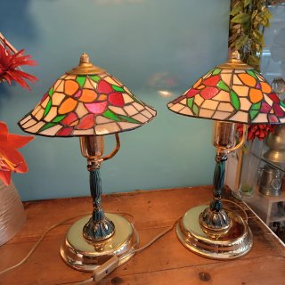 Lámparas Tiffany pie Bronce y laton vintage