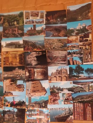 LOTE 56 POSTALES VARIADAS DE ESPAÑA AÑOS 70